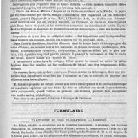 0739 - Page 731 - Académies et sociétés savantes. Académie de médecine. Séance du 19 novembre 1889 / Formulaire. Traitement du choc traumatique. - Chauvel