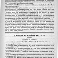 0771 - Page 763 - Revues des journaux. Influence de l'ascension à 300 mètres sur l'activité de la réductions de l'oxyhémoglobine, par M. Hénocque (Arch. de physiol. norm. et pathol., 1889, octobre) / Académies et sociétés savantes. Académie de médecine. Séance du 26 novembre 1889