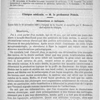 0801 - Page 793 - Comité de rédaction / Sommaire / Clinique médicale. - M. le professeur Potain. Rhumatisme et épilepsie. Leçon faite le 16 novembre 1889 à l'hôpital de la Charité et recueillie par C. Hischmann...