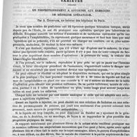 0813 - Page 801 - Académies et sociétés savantes. Académie de médecine. Séance du 3 décembre 1889 / Variétés. Un perfectionnement à apporter aux exercices de médecine opératoire. Par A. Courtade...