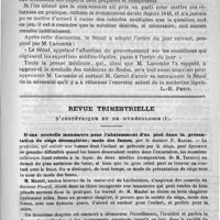 0857 - Page 845 - Bulletin. La réforme en médecine [L.-H. Petit] / Revue trimestrielle d'obstétrique et de gynécologie. D'une nouvelle manoeuvre pour l'abaissement d'un pied dans la présentation du siège décomplétée ; mode des fesses, par le docteur P. Mantel