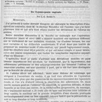 0869 - Page 853 - Comité de rédaction / Sommaire / De l'hystéropexie vaginale. Par L.-G. Richelot