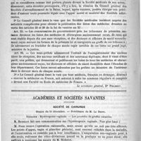 0874 - Page 858 - Intérêts professionnels / Académies et sociétés savantes. Société de chirurgie. Séance du 11 décembre