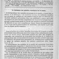 0881 - Page 865 - Comité de rédaction / Sommaire / Le traitement des maladies chroniques de la moelle