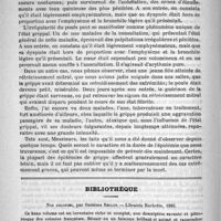 0898 - Page 882 - Clinique médicale. - M. le professeur Potain. La grippe. Leçon faite le 14 décembre 1889 à l'hôpital de la Charité et recueillie par C. Hischmann.../ Bibliothèque. Nos colonies, par Onésime Reclus. Librairie Hachette, 1889