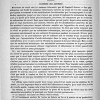 0902 - Page 886 - Sociétés et congrès. Tétanos céphalique. - Centre des mouvements réflexes de l'iris. - Traitement de la lithiase biliaire par l'huile d'olive. - Les gliomes de l'oeil [P. Rodais] / Académies et sociétés savantes. Académie des sciences / Courrier. Conseil d'hygiène et de la salubrité de la Seine