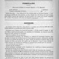 0936 - Page 920 - Damaschino / Formulaire. Solution contre le prurit sénile. - E. Besnier / Courrier / Concours pour l'internat de l'asile de Vincennes