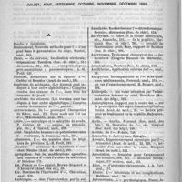 0938 - Page 922 - Tables des matières du tome XLVIII (troisième série). Juillet, août, septembre, octobre, novembre, décembre 1889