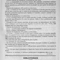 0013 - Page 9 - Bulletin. De l'emploi du strophantus dans la thérapeutique infantile. Communication faite à la société de médecine de Paris, dans la séance du 12 octobre 1889, par le docteur Moncorvo... (A suivre) / Bibliothèque. Hygiène de l'oreille, par le docteur Hamon du Fougeray. Paris Lecrosnier et Babé, 1890