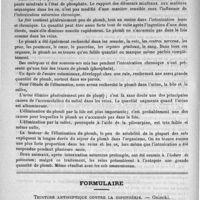 0026 - Page 22 - Sociétés et Congrès. Le sureau comme diurétique. - Sur l'intoxication saturnine / Formulaire. Teinture antiseptique contre la diphthérie. - Osiecki