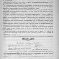 0051 - Page 47 - Variétés. Expériences faites dans l'armée prussienne sur l'emploi de l'acide chromique en solution contre la sueur des pieds / Formulaire. Lavement nutritif. - Jaccoud / Courrier. Limites des consignations pour examens probatoires