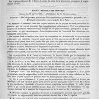 0087 - Page 83 - Académies et sociétés savantes. Académie de médecine. Séance du 14 janvier / Société médicale des hôpitaux. Séance du 10 janvier 1890
