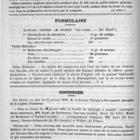 0112 - Page 108 - Variétés. Un témoin des âges antiques à Lutèce (A suivre) / Formulaire. Lotions contre le prurit vulvaire. - De Sinéty / Courrier. Nécrologie [Daniel Mollière (de Lyon)]