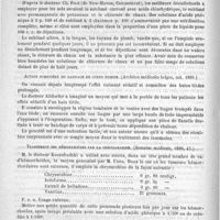 0144 - Page 140 - Thérapeutique. De l'antisepsie de la bouche / De quelques nouvelles médications. Stérilisation des selles. (Gazette médicale de Liège, 1889, 6) / Action somnifère du bandage de corps humide. (Archives médicales belges, oct. 1889) / Traitement des hémorrhoïdes par la chrysarobine. (Semaine médicale, 1889, 47)