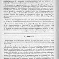 0146 - Page 142 - Académies et sociétés savantes. Société de médecine pratique. Séance du 16 janvier 1890 / Variétés