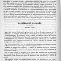 0156 - Page 152 - Bibliothèque. Etude critique sur le traitement chirurgical contemporain du prolapsus utérin, par le docteur Em. Gauja. - Thèse de Bordeaux, 1889 [Paul Dumoret] / Sociétés et Congrès. Encore la grippe