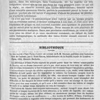 0167 - Page 163 - Hôpital Broussais. - Docteur H. Barth. Des complications de la grippe / Bibliothèque. La délivrance d'Emin Pacha d'après les lettres de H. M. Stanley, publiées avec l'autorisation de l'auteur, par J. Scott Keltie... - Paris, 1890, librairie Hachette