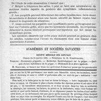 0178 - Page 174 - Bulletin. De la constipation latente, par A. Courtade... / Académies et sociétés savantes. Société médicale des hôpitaux. Séance du 23 janvier 1890 / Feuilleton. Causerie