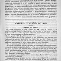 0191 - Page 187 - Bibliothèque. Les Vosges, le sol et les habitants, par G. Bleicher. Paris, J.-B. Baillière et fils, 1890 / Académies et sociétés savantes. Académie des sciences
