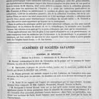0203 - Page 199 - Bibliothèque. Musée de l'hôpital Saint-Louis. - Catalogue des moulages coloriés, dressé par les soins de M. le docteur Henri Feulard... - G. Steinheil, 1889 [P. Le Gendre] / Académies et sociétés savantes. Académie de médecine. Séance du 4 février