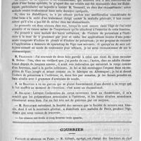 0219 - Page 215 - Académies et sociétés savantes. Société de médecine de Paris. Séance du 25 janvier 1890 / Courrier. Faculté de médecine de Paris