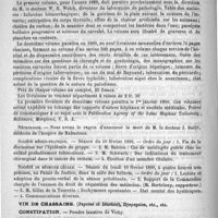 0220 - Page 216 - Courrier. Faculté de médecine de Paris / Rapports de l'hôpital Johns Hopkins / Nécrologie [J. Baillé] / Société médico-pratique / Société de médecine légale