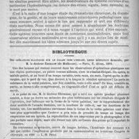 0228 - Page 224 - Hôpital de la Pitié. - M. Lancereaux. La goutte et ses principales manifestations. Coïncidences pathologiques ; identité de ces coïncidences avec celles du rhumatisme chronique et du diabète gras. Rapprochement entre la gravelle urique, le diabète gras et le rhumatisme chronique. Chacun de ces états morbides, loin de constituer une maladie distincte, se trouve sous la dépendance d'un trouble nerveux général et fait partie d'une même série morbide. Leçon recueillie par MM. Guyon et Dieudefoy... / Bibliothèque. Des opérations plastiques sur le palais chez l'enfant, leurs résultats éloignés, par M. le docteur Ehrmann... - Paris, F. Alcan, 1889 [L.-H. Petit] / Académies et sociétés savantes. Société de chirurgie. Séance du 5 février