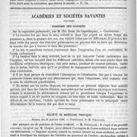 0252 - Page 248 - Bibliothèque. Le massage de l'utérus, par le docteur G. Norstrom. - Paris, Lecrosnier et Babé, 1889 / Académies et sociétés savantes. Académie des sciences / Société de médecine pratique. Séance du 30 janvier 1890