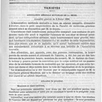 0265 - Page 261 - Académies et sociétés savantes. Société de chirurgie. Séance du 12 février / Variétés. Association médicale mutuelle de la Seine