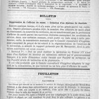 0281 - Page 277 - Comité de rédaction / Sommaire / Bulletin. Suppression de l'officiat de santé. - Création d'un diplôme de dentiste / Feuilleton. Causerie