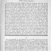 0285 - Page 281 - Bulletin. Suppression de l'officiat de santé. - Création d'un diplôme de dentiste / Pneumonie et grossesse. Observation lue à la société de médecine de Paris, dans la séance du 22 juin 1889, par M. le docteur Fraigniaud / Feuilleton. Causerie
