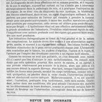 0298 - Page 294 - L'épithéliome rénal. Caractères cliniques ; évolution, modes de terminaison, diagnostic ; indications pronostiques et thérapeutiques. Leçon recueillie par M. G. Bouisson... / Revue des journaux. Journaux italiens. Quelques cas d'herpès de la cornée produits par la migraine (Gaz. médica lombardia, n° 2)