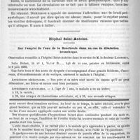 0322 - Page 318 - Bulletin. De la présystole. Communication faite à la société de médecine de Paris, dans la séance du 26 octobre1889, par P. Duroziez / Hôpital Saint-Antoine. Sur l'emploi de l'eau de la Bourboule dans un cas de dilatation bronchique / Feuilleton. Causerie [Simplissime]
