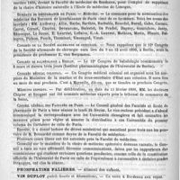 0340 - Page 336 - Courrier. Bureaux de bienfaisance de Paris / Congrès de la société allemande de chirurgie / Congrès de balnéologie à Berlin / Congrès médical colonial / Médecins experts / Conseil général des facultés de Paris