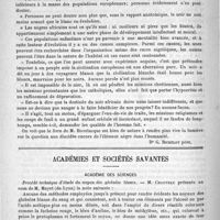 0406 - Page 402 - Bibliothèque. Bibliothèque anthropologique - IX - Les nègres de l'Afrique Sus-équatoriale (Sénégambie, Guinée, Soudan, Haut-Nil), par Abel Hovelacque... - Paris, 1889. Lecrosnier et Babé... [Dr G. Richelot] / Académies et sociétés savantes. Académie des sciences