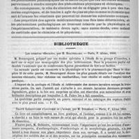 0432 - Page 428 - Hôpital de la Pitié. - M. Lancereaux. Quelques mots d'introduction à l'étude de la médecine clinique. Leçon recueillie par MM. Guyon et Dudefoy / Bibliothèque. Les insectes vésicants, par H. Beauregard. - Paris, F. Alcan, 1890 / Traité élémentaire d'anatomie de l'homme, par Debierre. - Paris, F. Alcan 1890