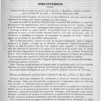 0443 - Page 439 - Du double souffle crural ; de sa formation. Communication faite à la société de médecine de Paris dans la séance du 9 novembre 1889, par M. Duroziez / Bibliothèque. Traité d'hygiène publique et privée, par le docteur J. Rosenthal, traduit et annoté par le docteur H. Lavrand. - Bruxelles, Manceaux, 1890 / Manuel de séméiologie technique, par le docteur E. Maurel. - Paris, O. Doin, 1890