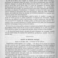 0446 - Page 442 - Académies et sociétés savantes. Société de chirurgie. Séance du 19 mars / Société de médecine pratique. Séance du 20 mars 1890