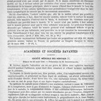 0510 - Page 502 - Revue des journaux. Causes de la récidive locale après l'ablation du cancer du sein (Arch. f. Klin. chir., vol. 39, p. 96) / Académies et sociétés savantes. Société médicale des hôpitaux. Séance du 28 mars 1890
