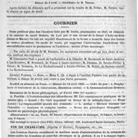 0524 - Page 516 - Académies et sociétés savantes. Académie de médecine. Séance du 8 avril / Société de chirurgie. Séance du 2 avril / Courrier. Institut Pasteur / Société de médecine de Paris