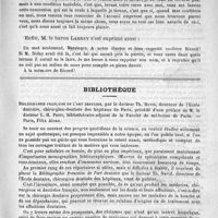 0543 - Page 535 - Sur la séance annuelle de l'association générale des médecins de France / Bibliothèque. Bibliographie française de l'art dentaire, par le docteur Th. David..., précédé d'une préface de M. le docteur L.-H. Petit... - Paris, Félix Alcan