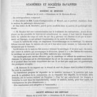 0559 - Page 547 - Les maladies infectieuses spécifiques et non spécifiques. Résumé d'une leçon de M. le professeur Bouchard / Académies et sociétés savantes. Académie de médecine. Séance du 15 avril / Société médicale des hôpitaux. Séance du 11 avril 1890
