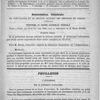 0565 - Page 553 - Comité de rédaction / Sommaire / Association générale de prévoyance et de secours mutuels des médecins de France / Feuilleton. L'antisepsie, par le professeur Laboulbène