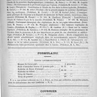 0595 - Page 583 - Faculté de médecine de Paris. Thèses de doctorat pendant le mois de mars 1890 / Formulaire. Looch anthelminthique / Courrier. Faculté de médecine de Paris