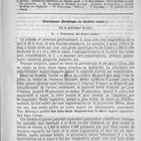 0597 - Page 585 - Comité de rédaction / Sommaire / Traitement diététique du diabète sucré, par le professeur Naunyn