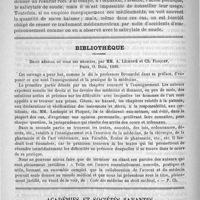 0602 - Page 590 - Traitement diététique du diabète sucré, par le professeur Naunyn / Bibliothèque. Droit médical ou code des médecins, par MM. A. Léchopié et Ch. Floquet. Paris, O. Doin, 1890 / Académies et sociétés savantes. Académie de médecine. Séance du 22 avril