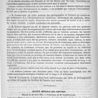 0604 - Page 592 - Académies et sociétés savantes. Académie de médecine. Séance du 22 avril / Société médicale des hôpitaux. Séance du 18 avril 1890