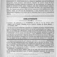 0653 - Page 641 - Bulletin. Considérations sur la prophylaxie et le traitement de la tuberculose pulmonaire. Communication faite à la société de médecine de Paris, dans la séance du 22 mars 1890, par le docteur Ch. Abadie / Bibliothèque. L'arthritis : sa pathogénie et sa thérapeutique au point de vue des théories pastoriennes, par le docteur Théophile Guyot... - S. Steinhell, 1890 / Feuilleton. Causerie [Simplissime] / Pilules contre la bronchite des dysménorrhéiques