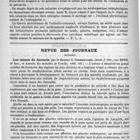 0654 - Page 642 - Bibliothèque. L'arthritis : sa pathogénie et sa thérapeutique au point de vue des théories pastoriennes, par le docteur Théophile Guyot... - S. Steinhell, 1890 / Revue des journaux. Les causes du furoncle, par le docteur C. Schimmelbusch (Arch. f. Ohr., vol. XXVII, 6e fasc., et Annales des maladies de l'oreille, 1889, 105)