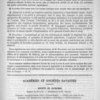 0665 - Page 653 - Sociétés et Congrès. Société française de la dermatologie (1re session) / Académies et sociétés savantes. Société de chirurgie. Séance du 30 avril